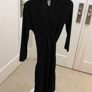 Elegant Black Wrap Dress